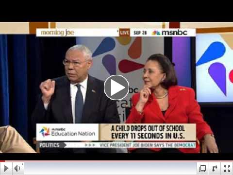 Morning Joe  Colin and Alma Powell on ending drop out crisis2