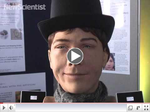 Slime mould controls robot's face