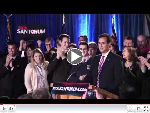 Rick Santorum on caucus night
