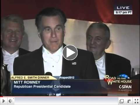 ROMNEY and OBAMA Roast at the Al Smith Dinner 2012