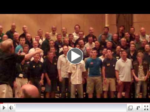 I'll Walk with God - The combined choruses of the Vocal Majority and Ambassadors of Harmony at a rehearsal in Philadelphia in 2010