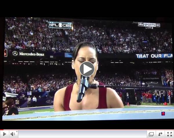 Super Bowl 2013 National Anthem - Alicia Keys - Full HD