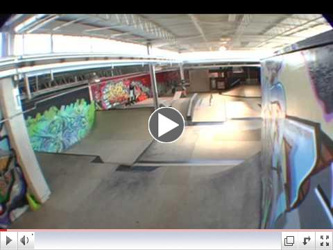 Walk through of skatepark