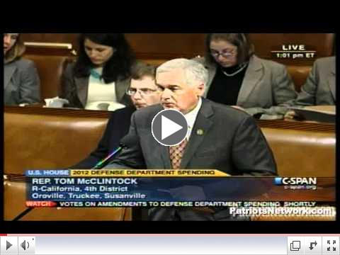Tom McClintock 'That's Why This President Is So Dangerous'