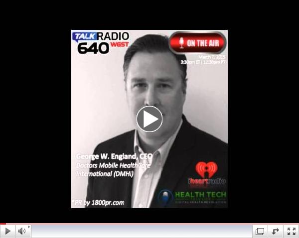 George England CEO of DMHI Interviewed on HealthTech Talk Hosted by Ben Chodor