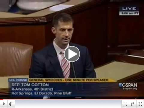 Rep. Tom Cotton speaks on the Obama Administration's counterterrorism efforts