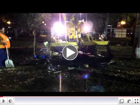 Bulldozer Removes Collected Property from Occupy SLC Camp