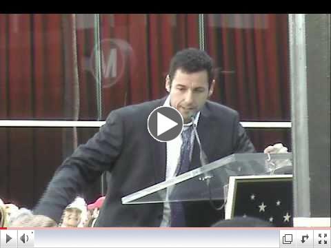 Adam Sandler's Walk of Fame Speech