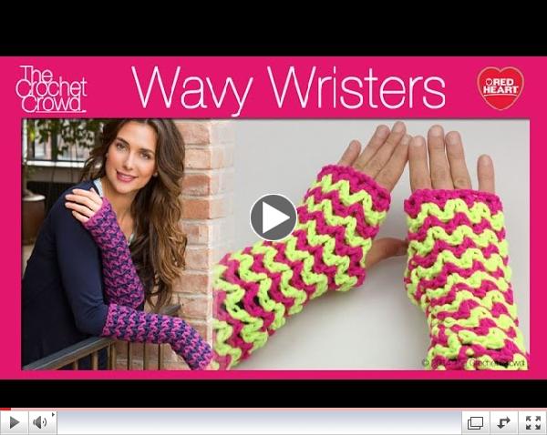 Crochet Wavy Long Wristers Tutorial