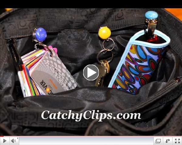 CatchyClips - the Magnetic Key Chain, Credit Card and Accessory organizers for your purse