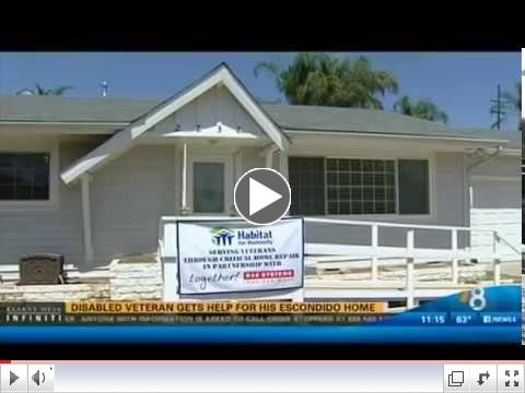 Habitat for Humanity and BAE Systems Repair Veteran's Home - KFMB Channel 8, April 2015