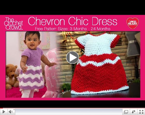 Crochet Chevron Chic Baby Dress Tutorial