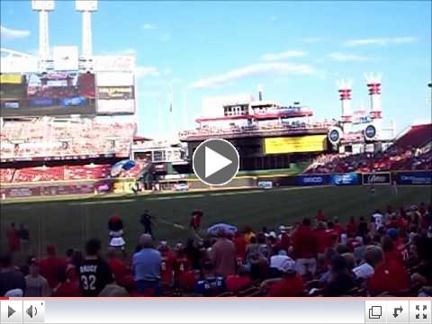 Navy SEAL Parachute Jumpers Great American Ball Park 8-27-11