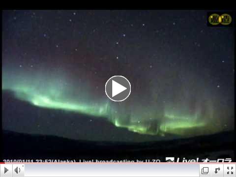 Live broadcasting of Northern Lights( Live!Aurora ) from Alaska