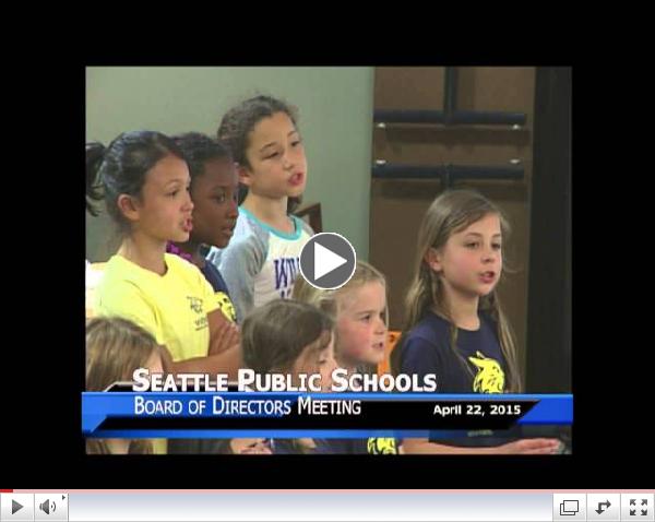 Whittier Elementary Choir School Board performance