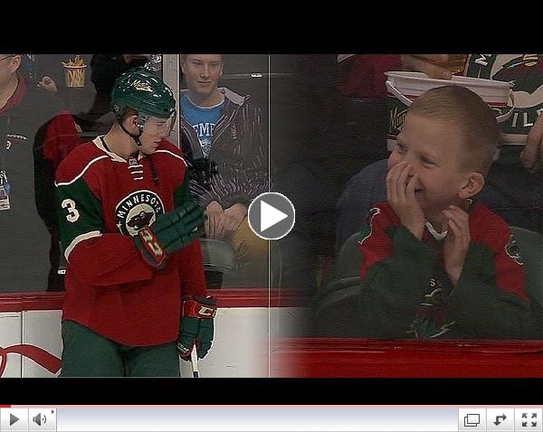 Priceless: Wild's Coyle Makes Young Fans Day