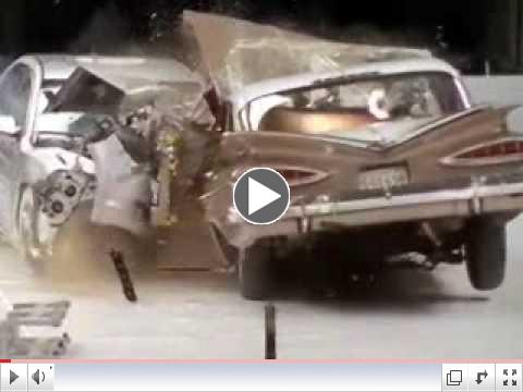 Crash Test 1959 Chevrolet Bel Air VS. 2009 Chevrolet Malibu 