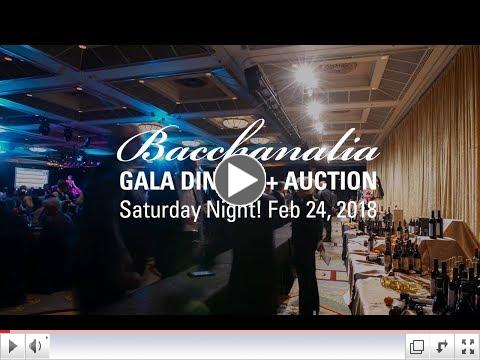 2018 Bacchanalia Gala Dinner + Auction