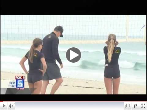Girls Varsity Beach Volleyball on Fox 5.