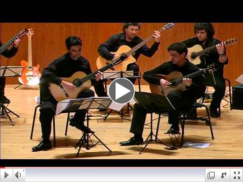 The Pacific Guitar Ensemble plays Brandenburg Concerto No. 6 - III: Allegro, by JS Bach