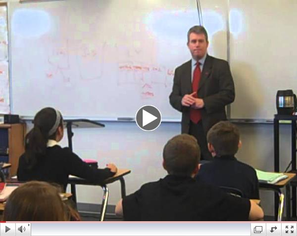 Colorado's Secretary of State Scott Gessler visited LCHS and spoke to 8th-grade history students.