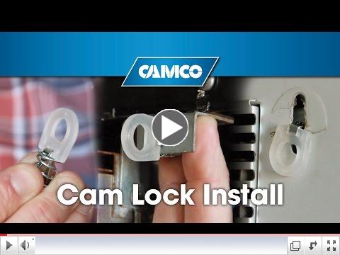 Camco: Cam lock instal for an RV's water heater door) 