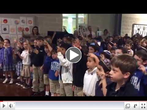 Lower School Uses Israeli Sign Language to Sing Hatikvah.