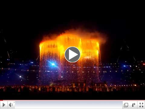 Opening Ceremony London 2012 Olympic Rings!