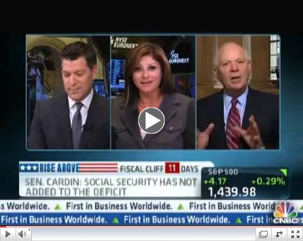 CNBC Host Maria Bartiromo Blasts Democrat Senator Ben Cardin on Fiscal Cliff