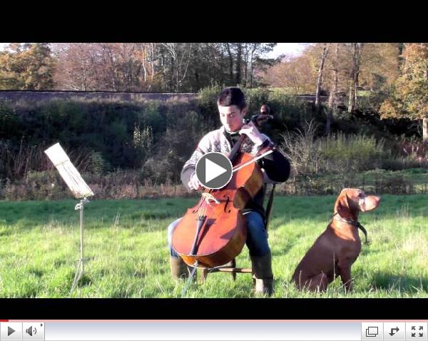 Cellist George Delfas plays