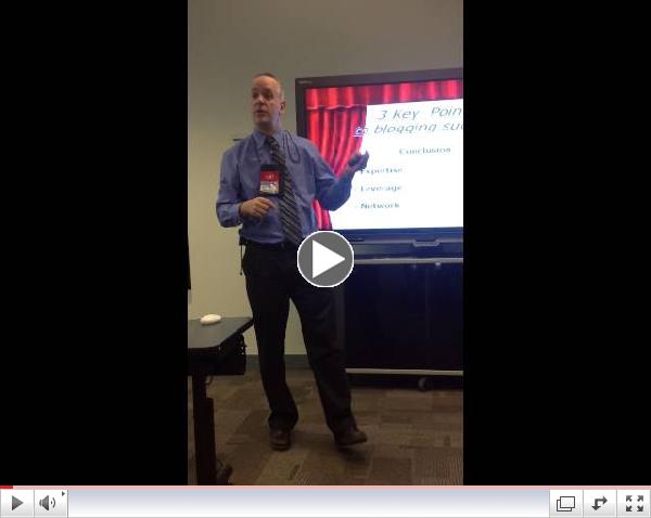 Jim Pagiamtzis sharing at Podcamp Toronto 2013 on Blogging Success at Ryerson University #pcto13