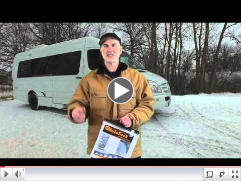 Advanced RV tests AutoSocks on a Class B