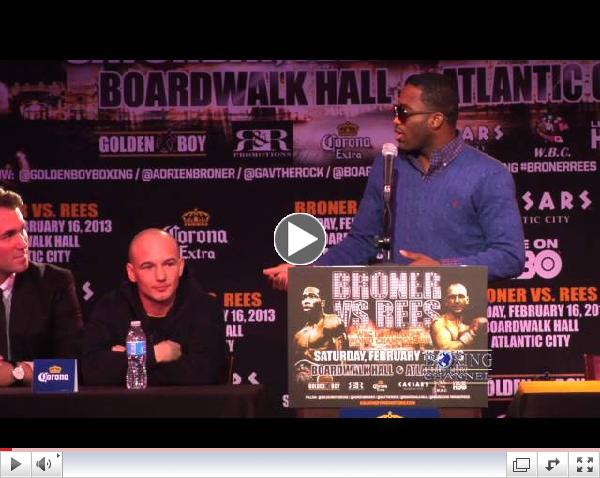 Adrien Broner confident and disrespectful of his opponent Gavin Rees at presser