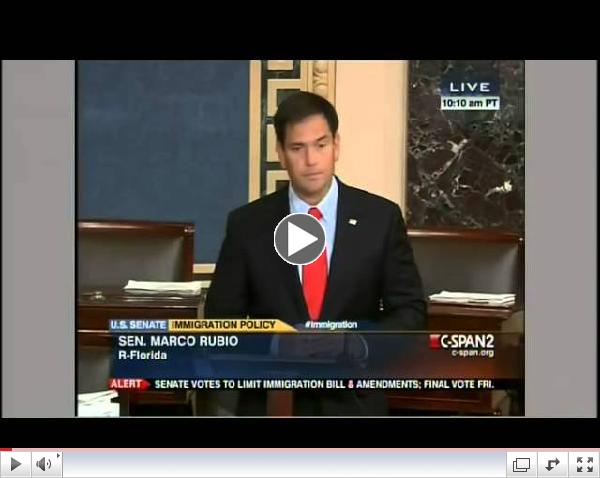 Sen. Rubio Speaks About The Need For Comprehensive Immigration Reform On The Senate Floor