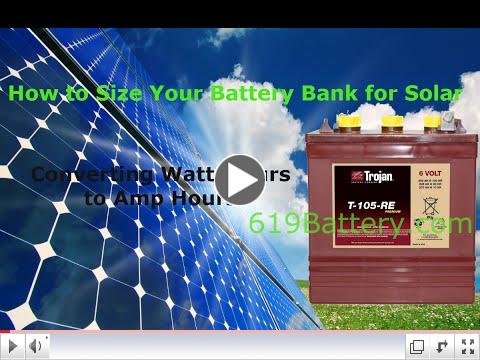 How to size a battery bank for RV solar