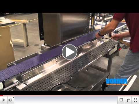 Tray Filling Conveyor with Retractable Tail