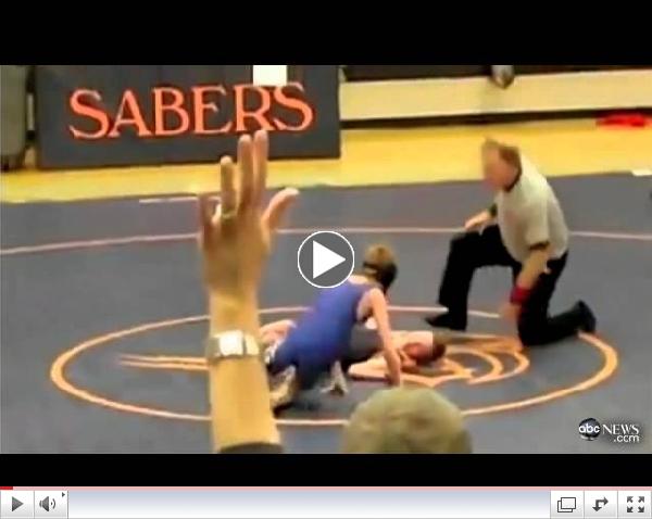 Wrestler With Cerebral Palsy Wins Wrestling Match After Opponent Allows Jared Stevens to Pin Him