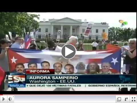 Exigen liberaci??n de los Cinco ante la Casa Blanca