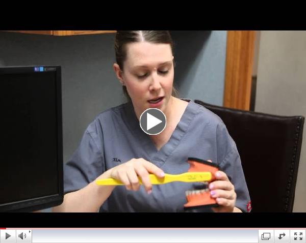 Reviewing brushing technique