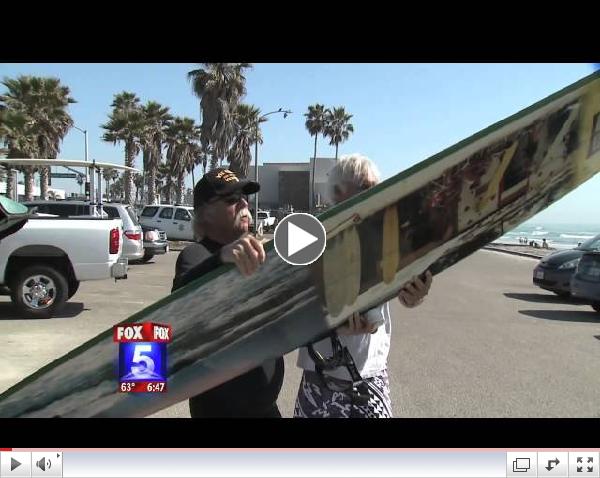 HG Photocloth, custom surfboard graphics on FOX 5 News