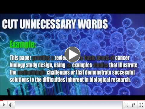 ACS Webinets: Tips on Scientific Writing