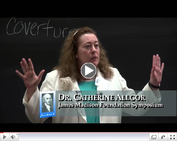 Professor Catherine Allgor at the James Madison Foundation 2013 Symposium