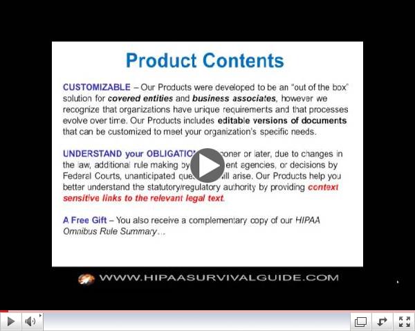 HIPAA Survival Guide Store Overview