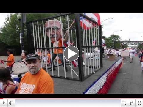 Oscar Lopez Rivera Present at Puerto Rican Peoples Parade 2012