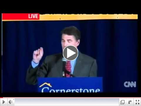 Is Rick Perry drunk??? Full Cornerstone speech