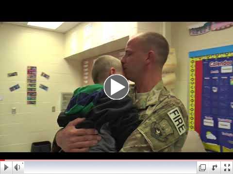 Dad Home from Deployment Surprises Son at Gwynedd Square