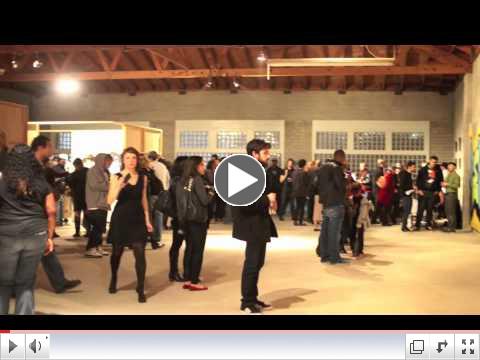 Scaling The Wall art exhibit opening night