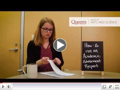 How to run an Academic Advisement Report