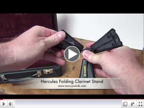 Hercules Folding Clarinet Stand YouTube Demo