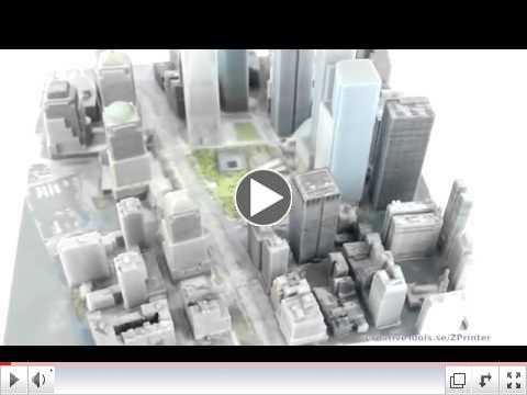 3D Printer model of New York City printed on a Zcorp Zprinter